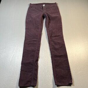 J Crew Pants Womens 24R Purple Corduroy Vintage Matchstick Skinny Leg City Fit